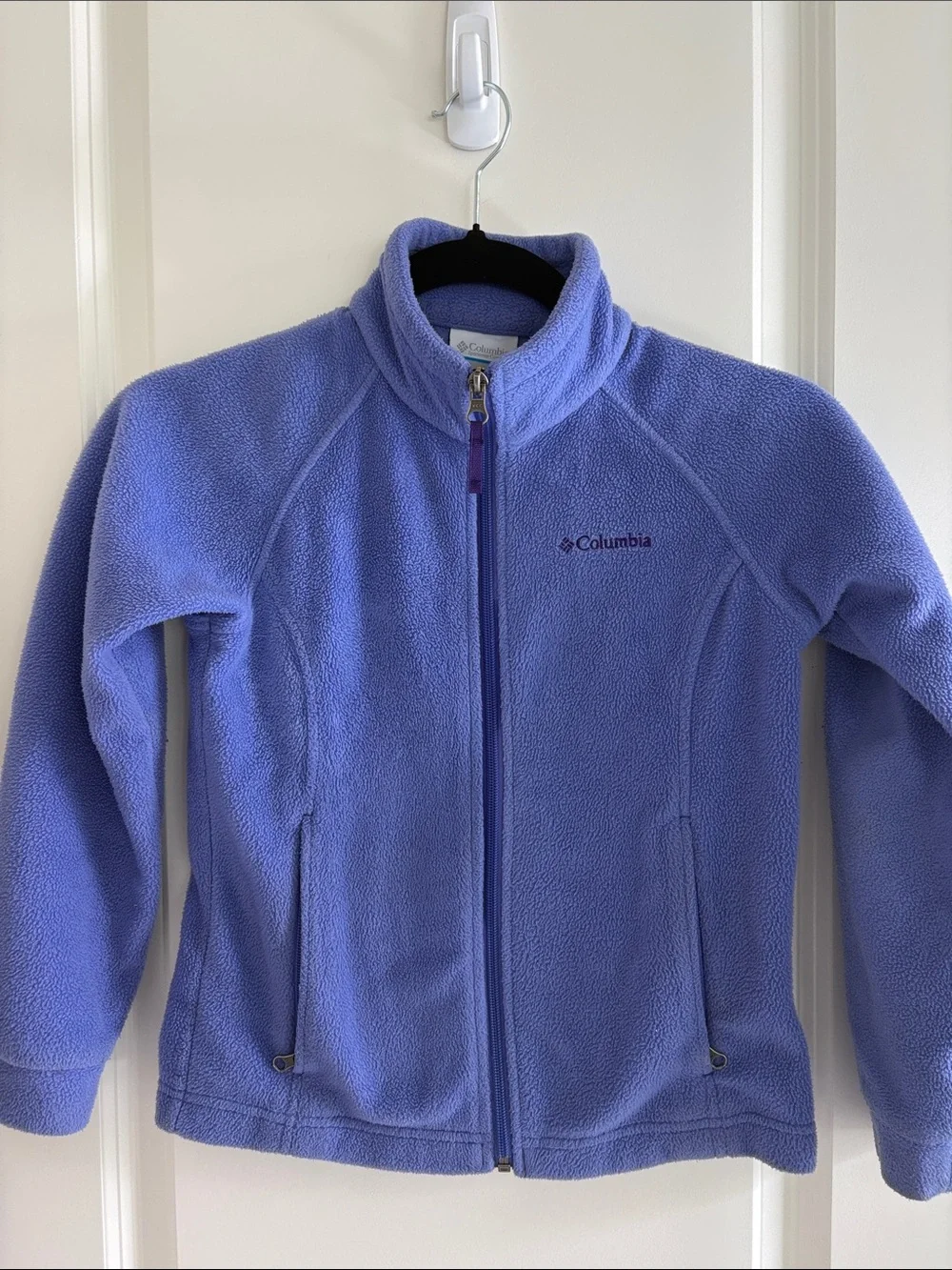 Girls Columbia Lavender Full-Zip Fleece Jacket